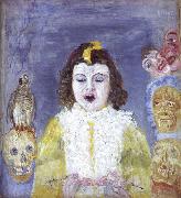 James Ensor The Girl with Masks Sweden oil painting artist